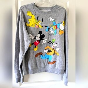 Vintage Disney 1990’s Mickey And Friends L Sweatshirt Gray
